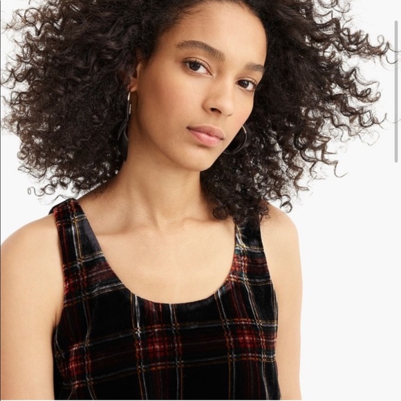 J.Crew Velvet Plaid Tank Top in Stewart Tartan - Picture 5 of 11